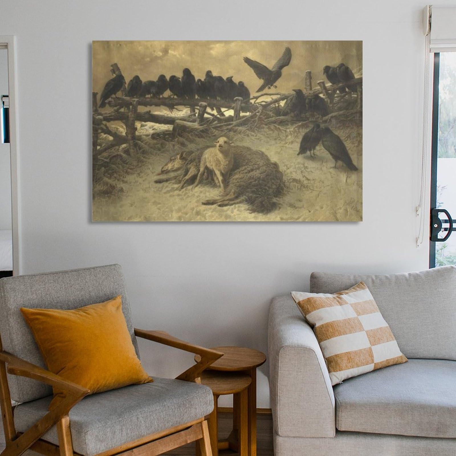 Amazon.com: August Friedrich Schenck Prints《 Orphan Lamb 》Wall